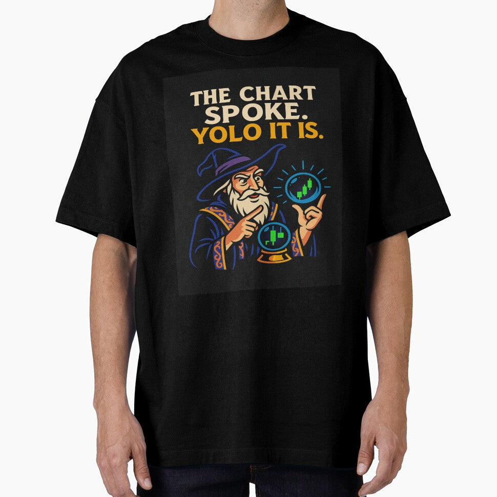 The Chart Spoke. YOLO It Is. – Crypto Wizard Meme by Alibiclothing T-Shirts, Hoodie, Sweatshirt | BlankRebels.com (Image 1)