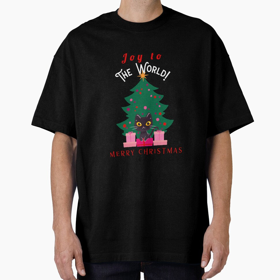 Joy to the world Merry Christmas, Cat Lover's Christmas by Happy-PrintZ T-Shirts, Hoodie, Sweatshirt (Image 1)