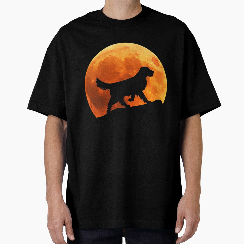 golden retriever Dog Silhouette in moon gift by alaechamlal T-Shirts, Hoodie, Sweatshirt | BlankRebels.com (Image 1)