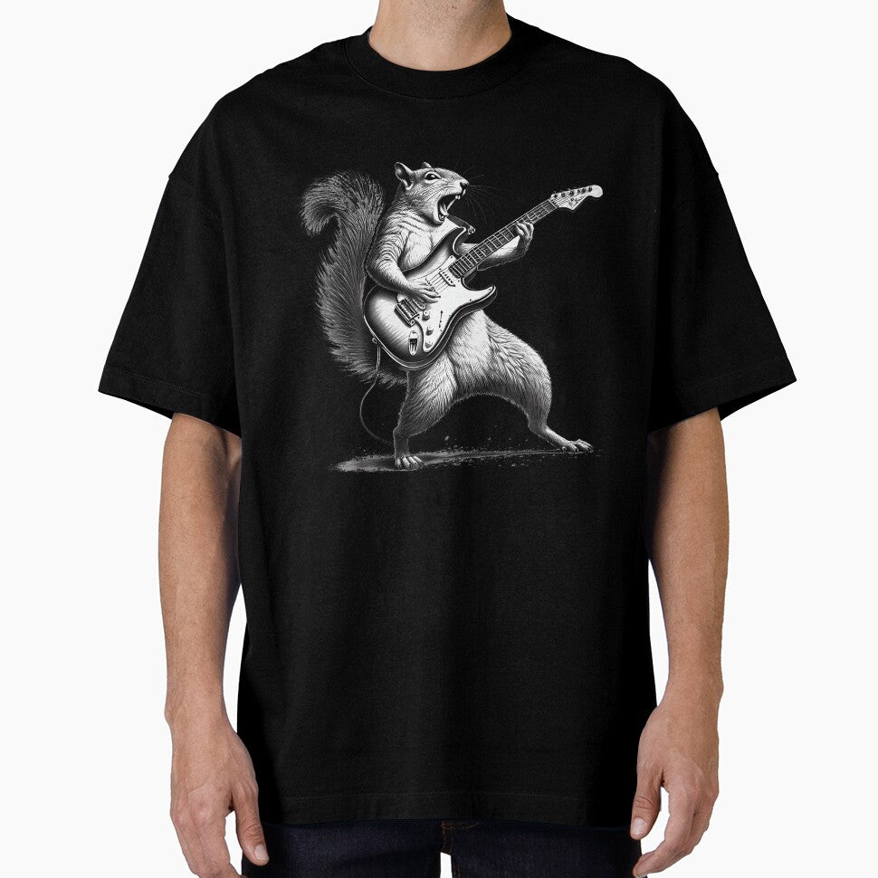 Squirrel Playing Guitar Rock Star Rock And Roll by JanetCarolyn T-Shirts, Hoodie, Sweatshirt | BlankRebels.com (Image 1)