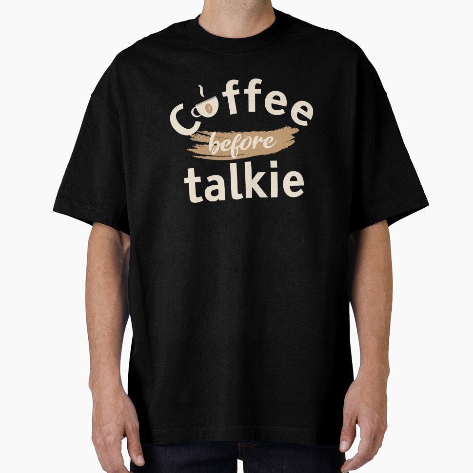 Coffee before talking - Funny coffee quotes - Coffee lovers gift for international coffee day by Alice-Elgawi