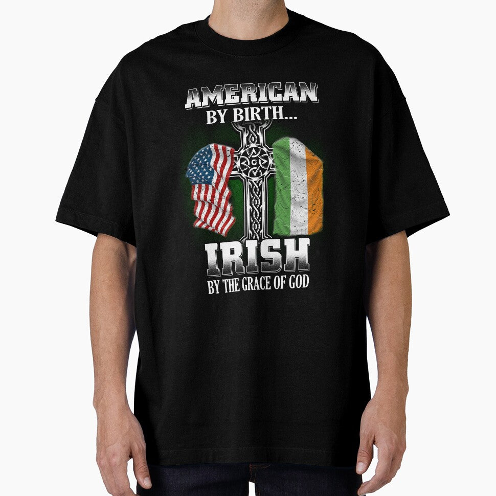 American By Birth Irish By The Grace Of God by Montecinostamps T-Shirts, Hoodie, Sweatshirt | BlankRebels.com (Image 1)