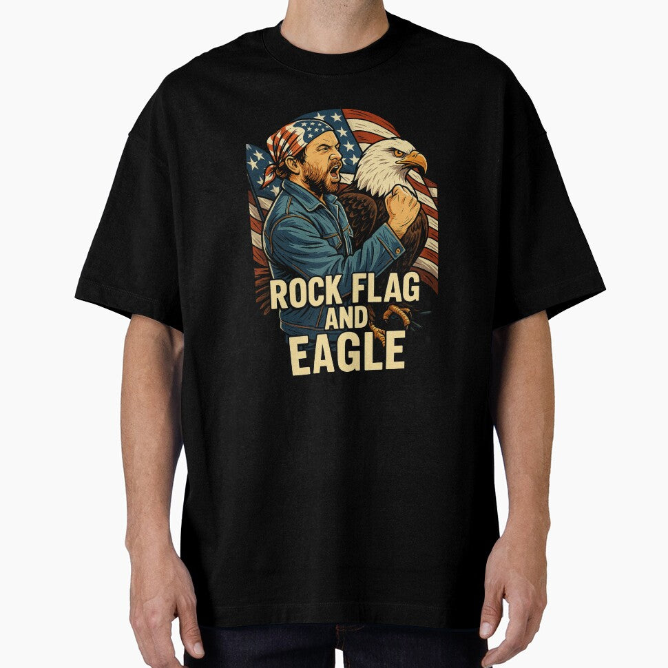 Rock, Flag and eagle by American Artist Designs