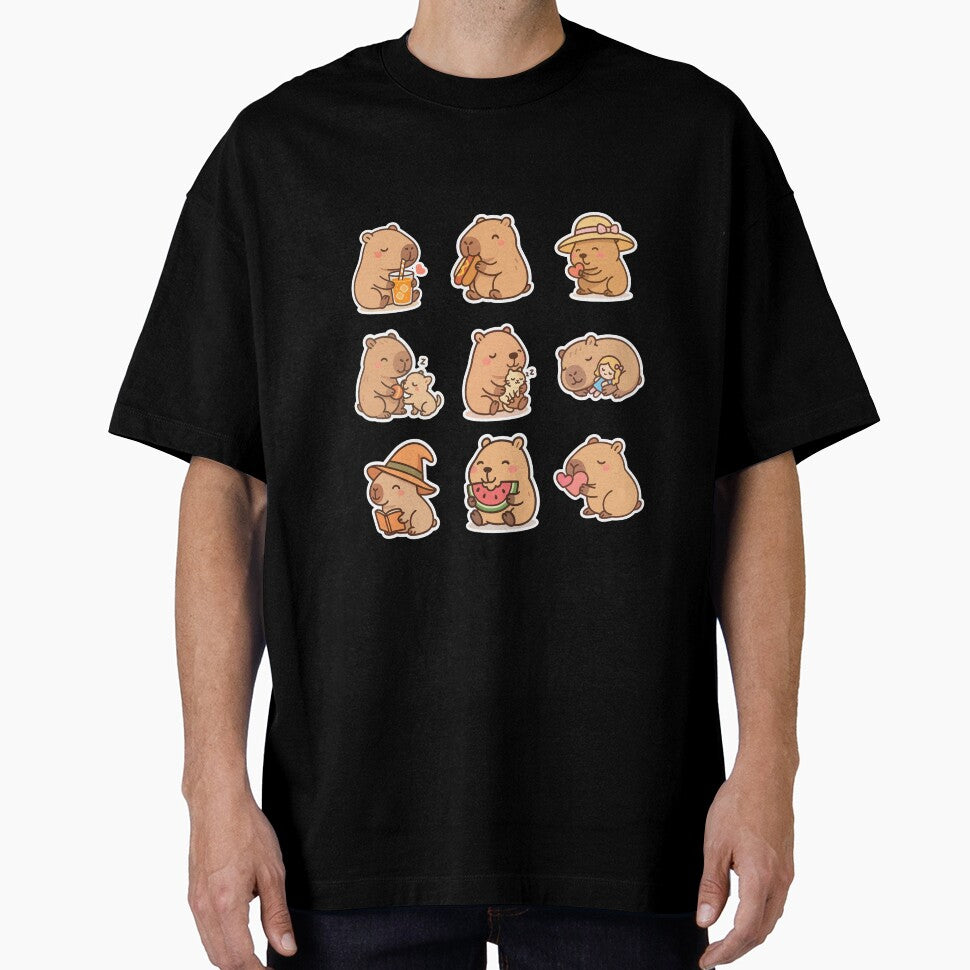 Cozy Capybara Moments Stickers by DariaOltes T-Shirts, Hoodie, Sweatshirt | BlankRebels.com (Image 1)