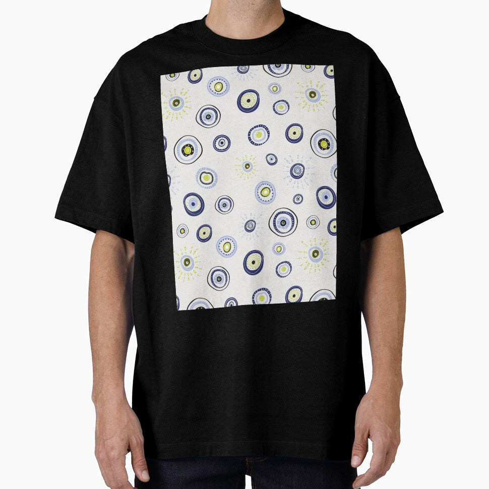 Greek evil eye pattern | Light grey background by Lena Morf T-Shirts, Hoodie, Sweatshirt | BlankRebels.com (Image 1)