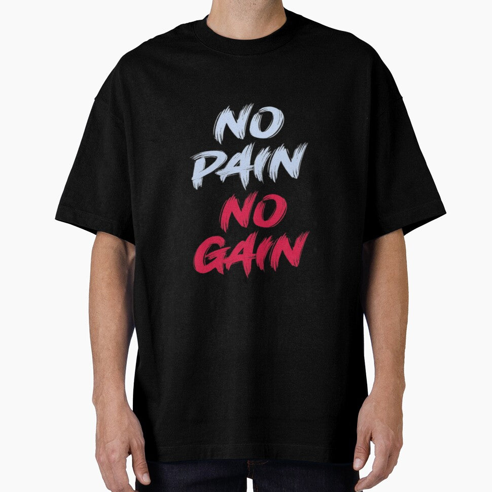 No pain, no gain gym motivation workout motivation illustration premium design by truemoneyman T-Shirts,... (Image 1)