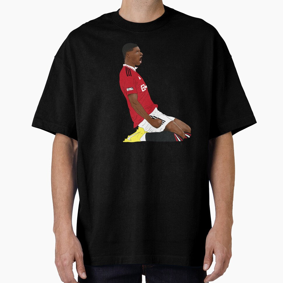 Marcus Rashford Knee Slide Goal Celebration 22 by Hevding