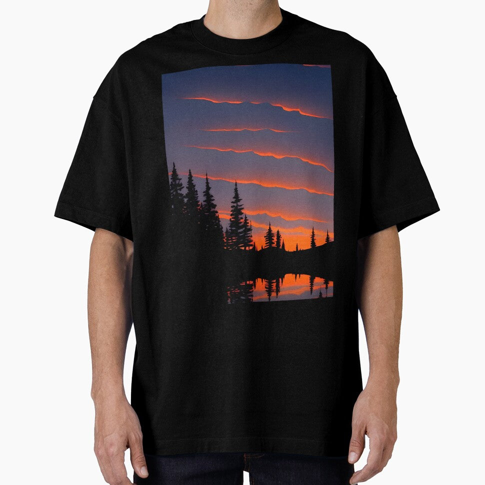 Enhance Your Home with Our Beautiful Collection of Minimalist Landscape Sunrise View Prints by supeart... (Image 1)