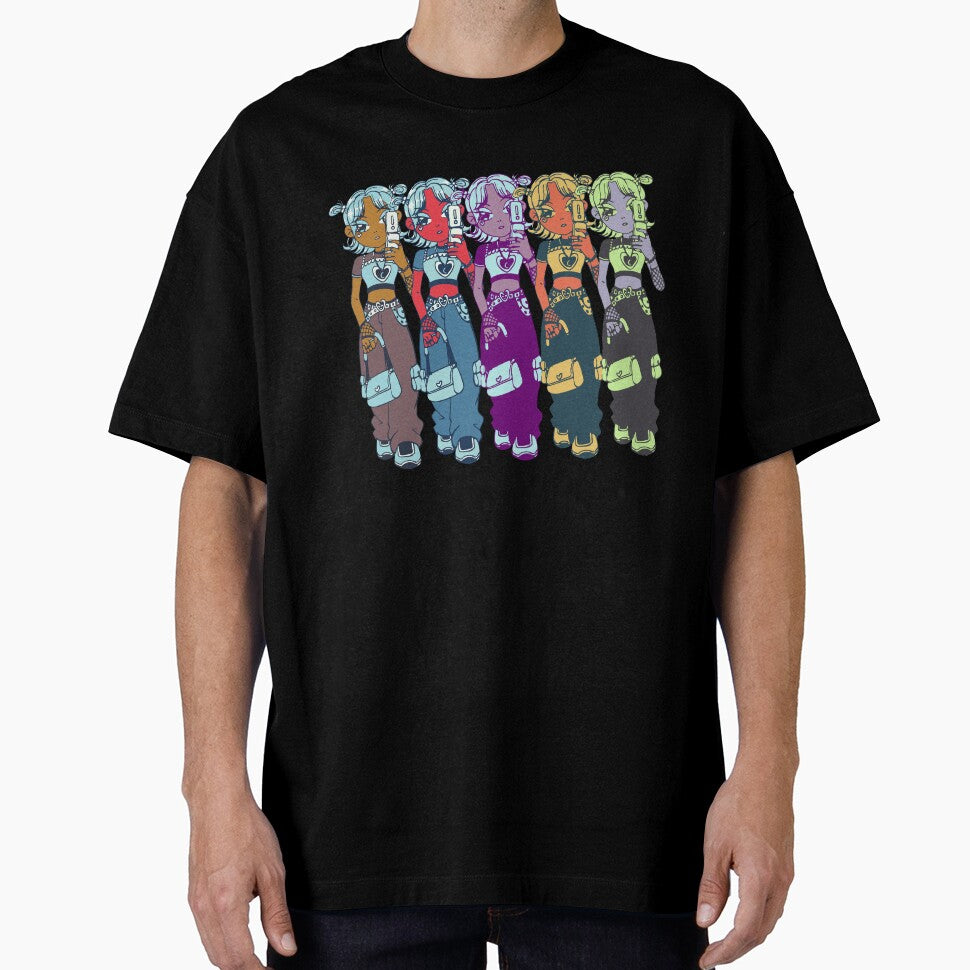 Y2K Baddies Art Print Aesthetic Fashion Girls Poster Millennial Nostalgia Sticker T-Shirt by Wander & Whim Designs