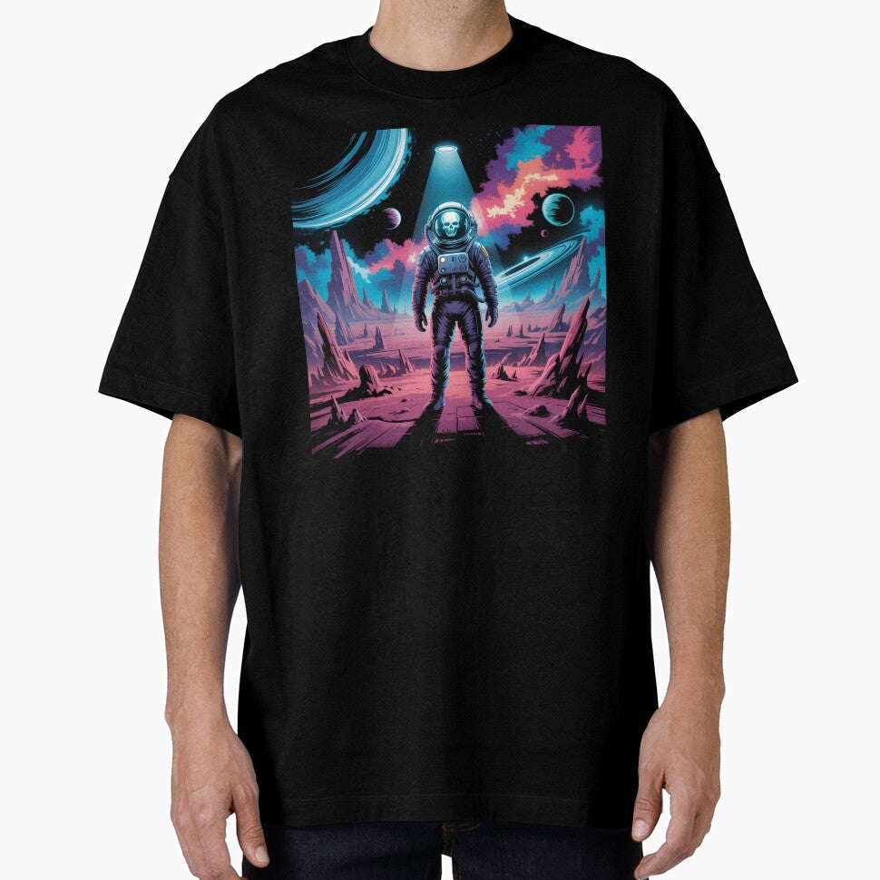 Neon Cosmic Explorer – Astronaut Skull Sci-Fi Art by WinkWild T-Shirts, Hoodie, Sweatshirt | BlankRebels.com (Image 1)