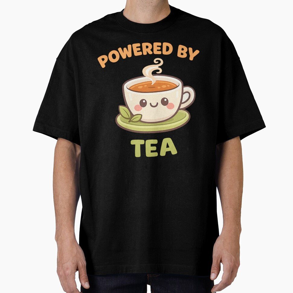 Powered By Tea Cute Kawaii Cup Design by ImagenFusionP T-Shirts, Hoodie, Sweatshirt | BlankRebels.com (Image 1)