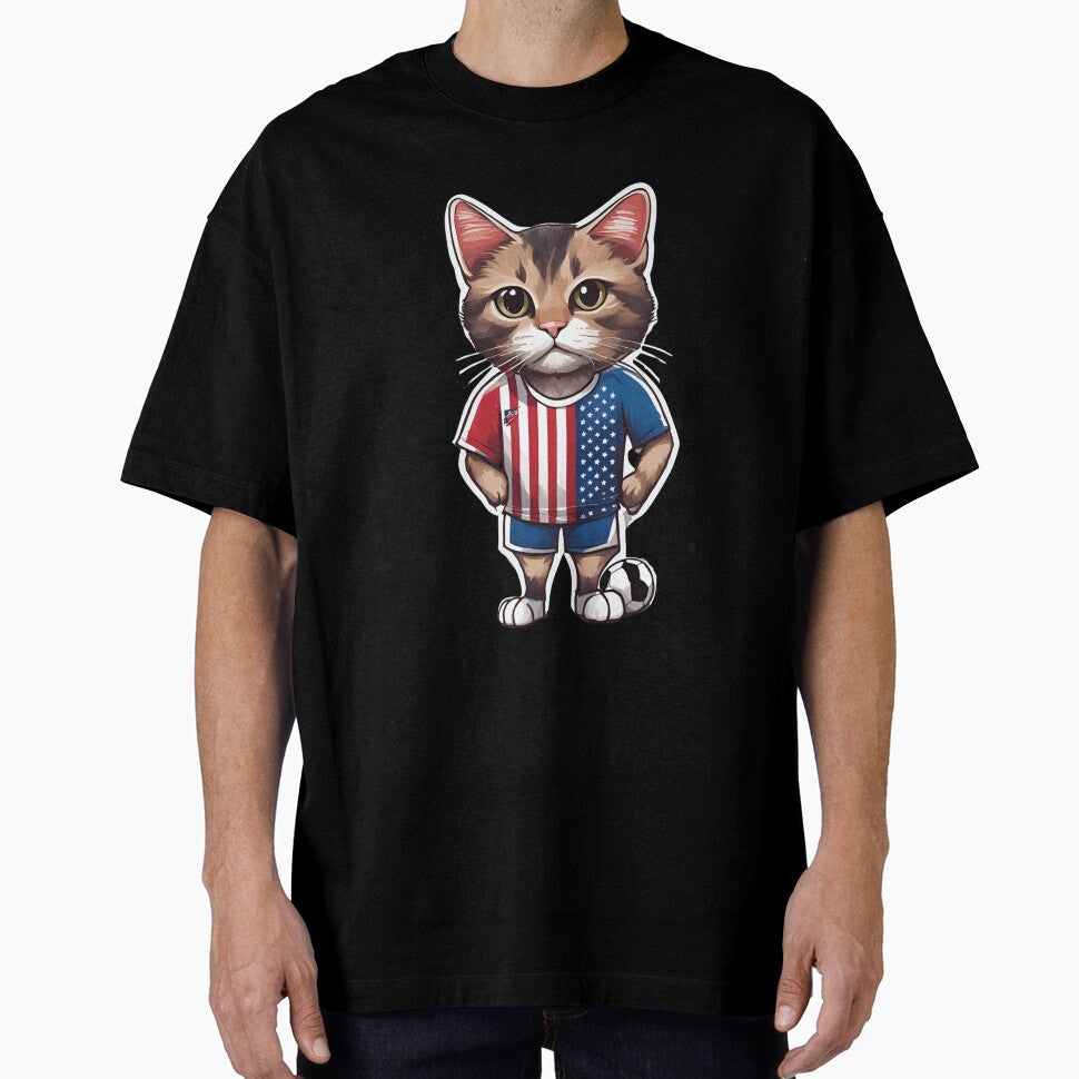 USA Sports Team: a Cat wearing colours of American Flag D11 by PerfectDay2Play
