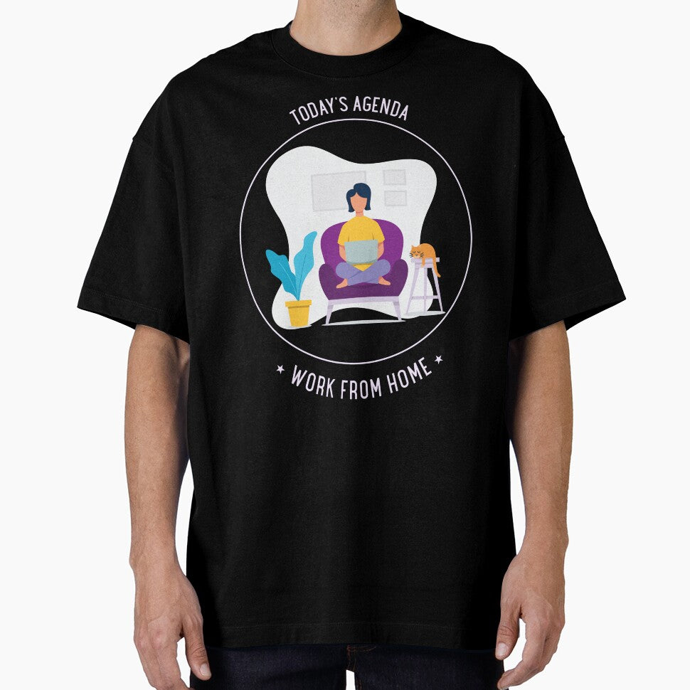 Today's Agenda Work From Home Woman T-Shirt by TeeDawgDesigns Hoodie, Sweatshirt | BlankRebels.com (Image 1)