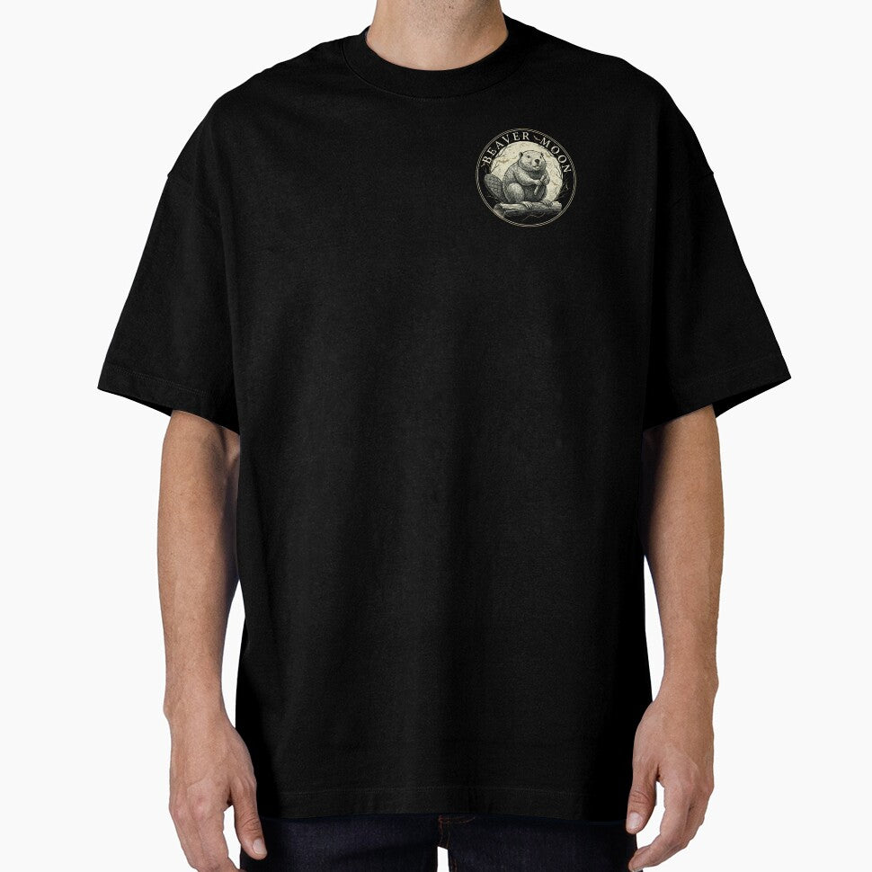 Beaver Moon Nature Sticker Wildlife Moon Phase Art by ArcanePrintsxo T-Shirts, Hoodie, Sweatshirt | BlankRebels.com (Image 1)