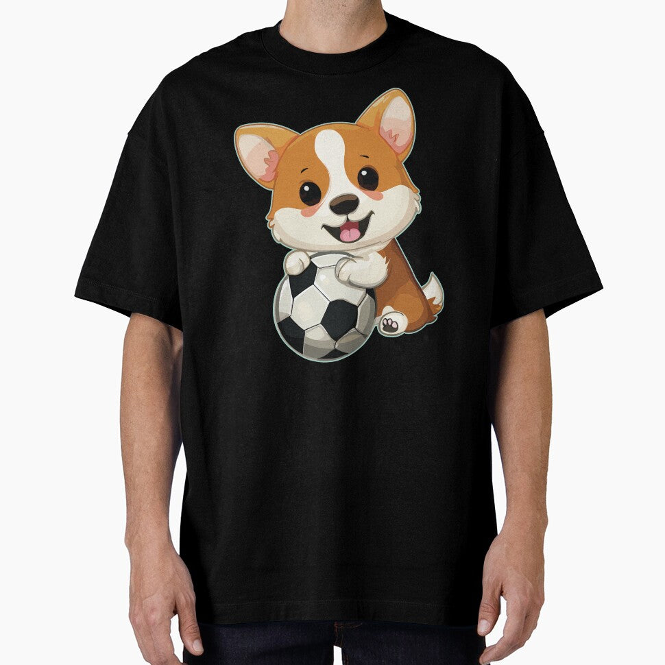 Corgi Dog with Soccer Ball by Numero14