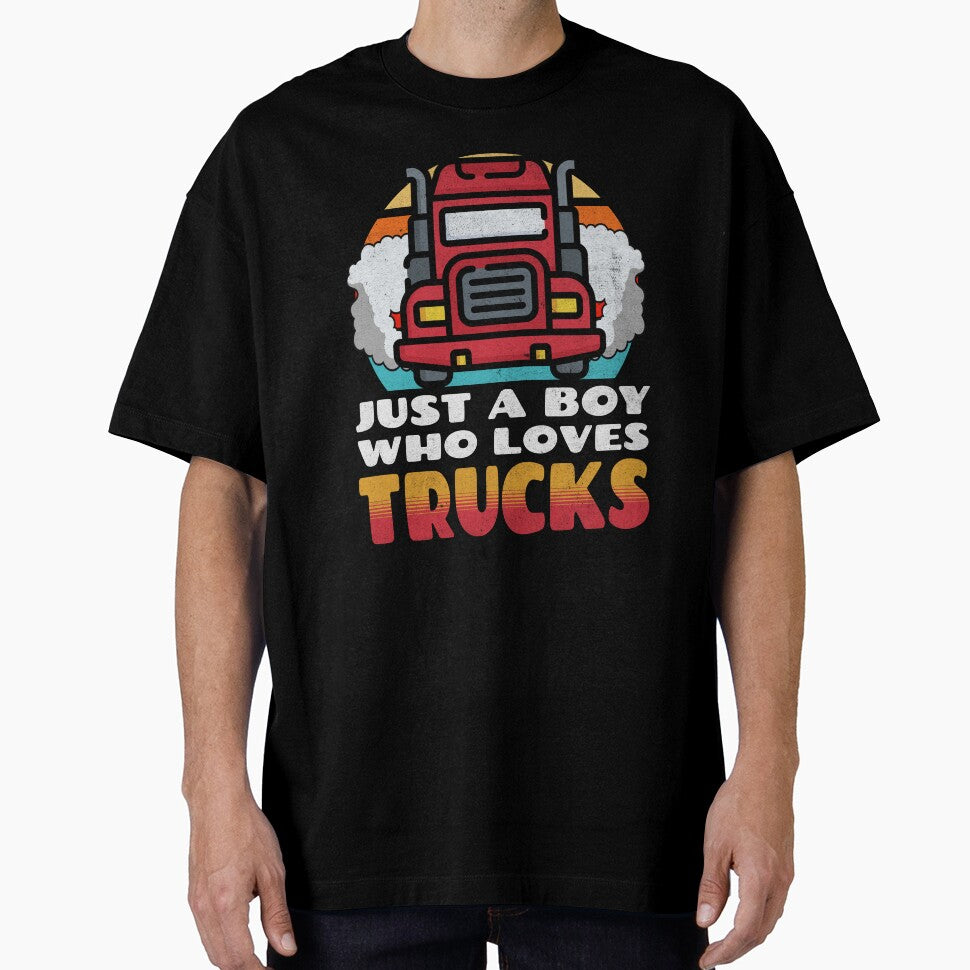 Just a Boy Who Loves Trucks by Studio Bankai T-Shirts, Hoodie, Sweatshirt | BlankRebels.com (Image 1)