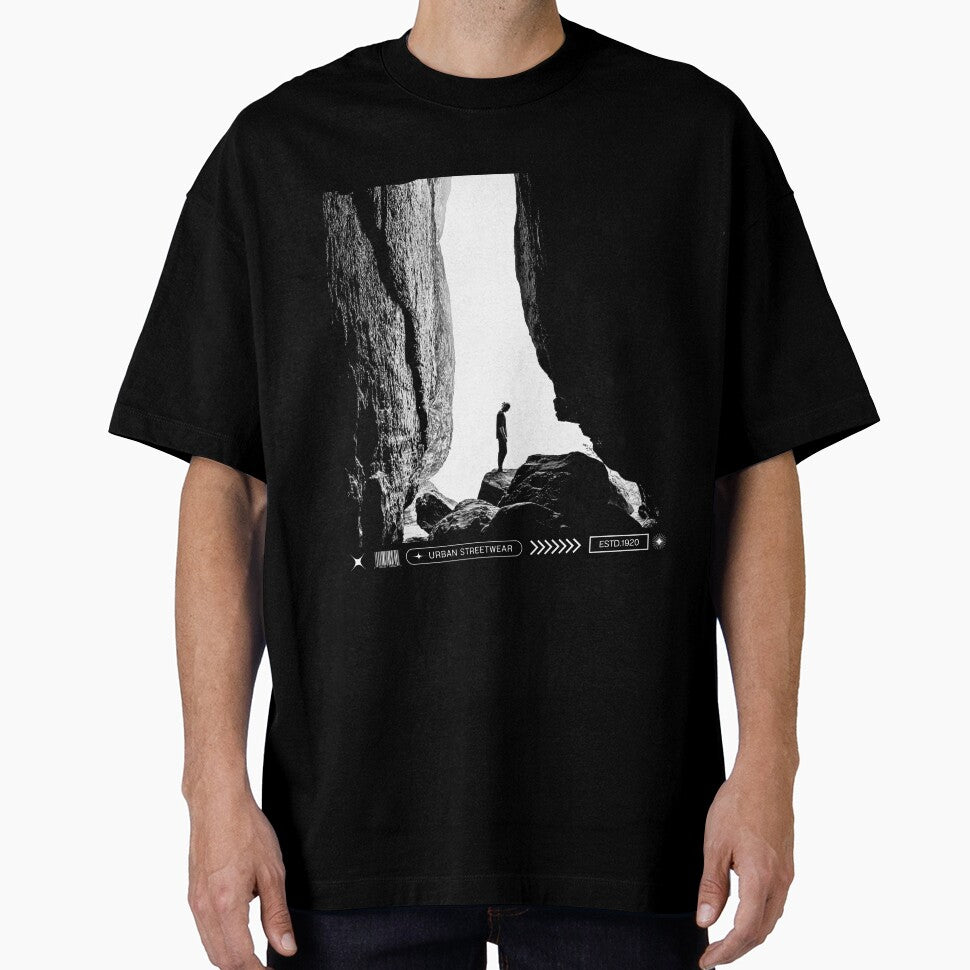 Urban Streetwear – Black White Minimalist Rock Silhouette T-Shirts, Hoodie, Sweatshirt
