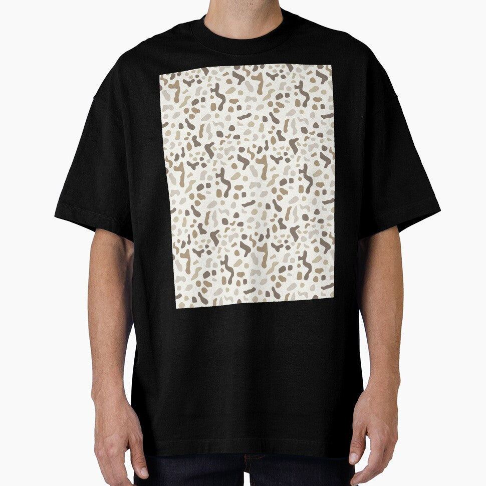 SIMPLE ABSTRACT BOHO ANIMAL PATTERN BEIGE BROWN CREAM by blomastudios
