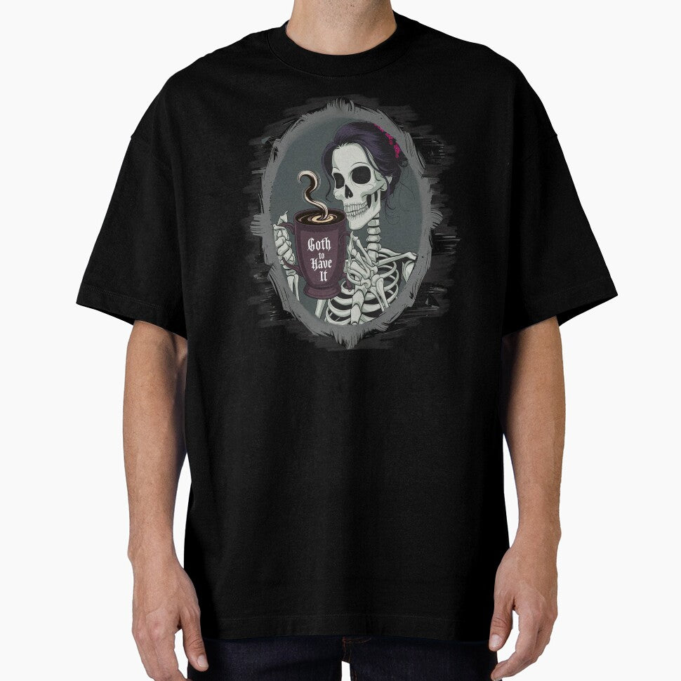 Goth Skeleton Coffee Lover by tamdevo1 T-Shirts, Hoodie, Sweatshirt | BlankRebels.com (Image 1)