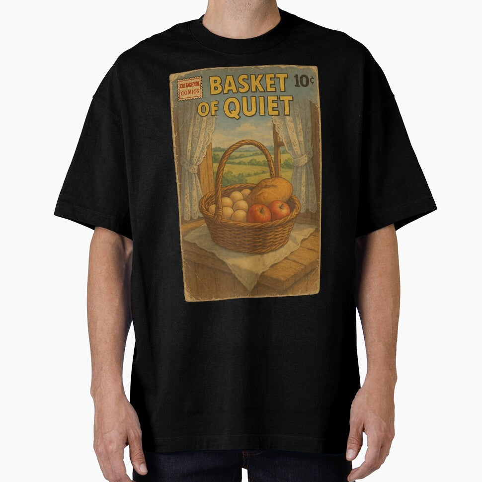Bucolic Cottagecore: Basket of Quiet by bapupa T-Shirts, Hoodie, Sweatshirt | BlankRebels.com (Image 1)