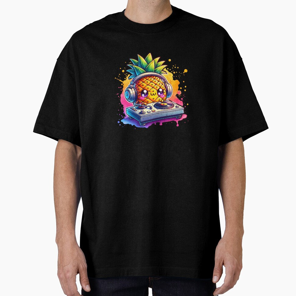 Cute Kawaii Pineapple DJ by ChaosReigns91 T-Shirts, Hoodie, Sweatshirt | BlankRebels.com (Image 1)