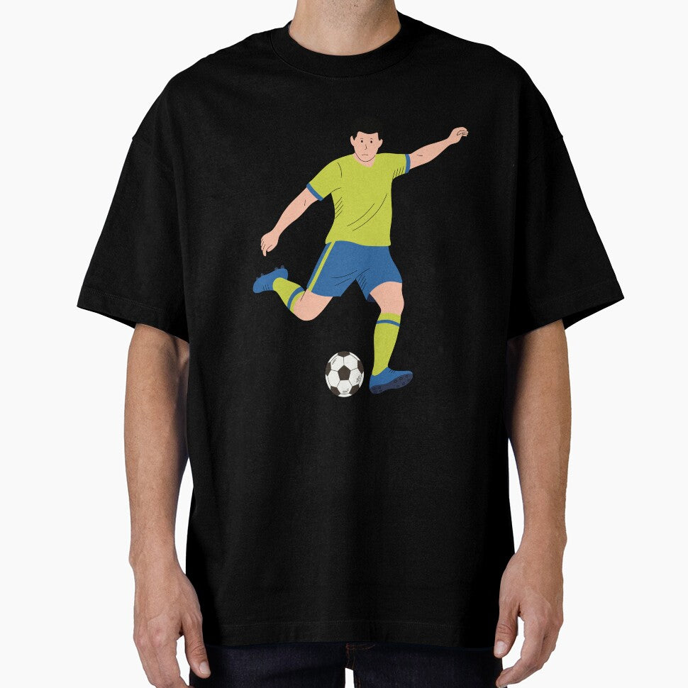 Dynamic Soccer Player Kicking Ball Illustration by AllaMashycheva