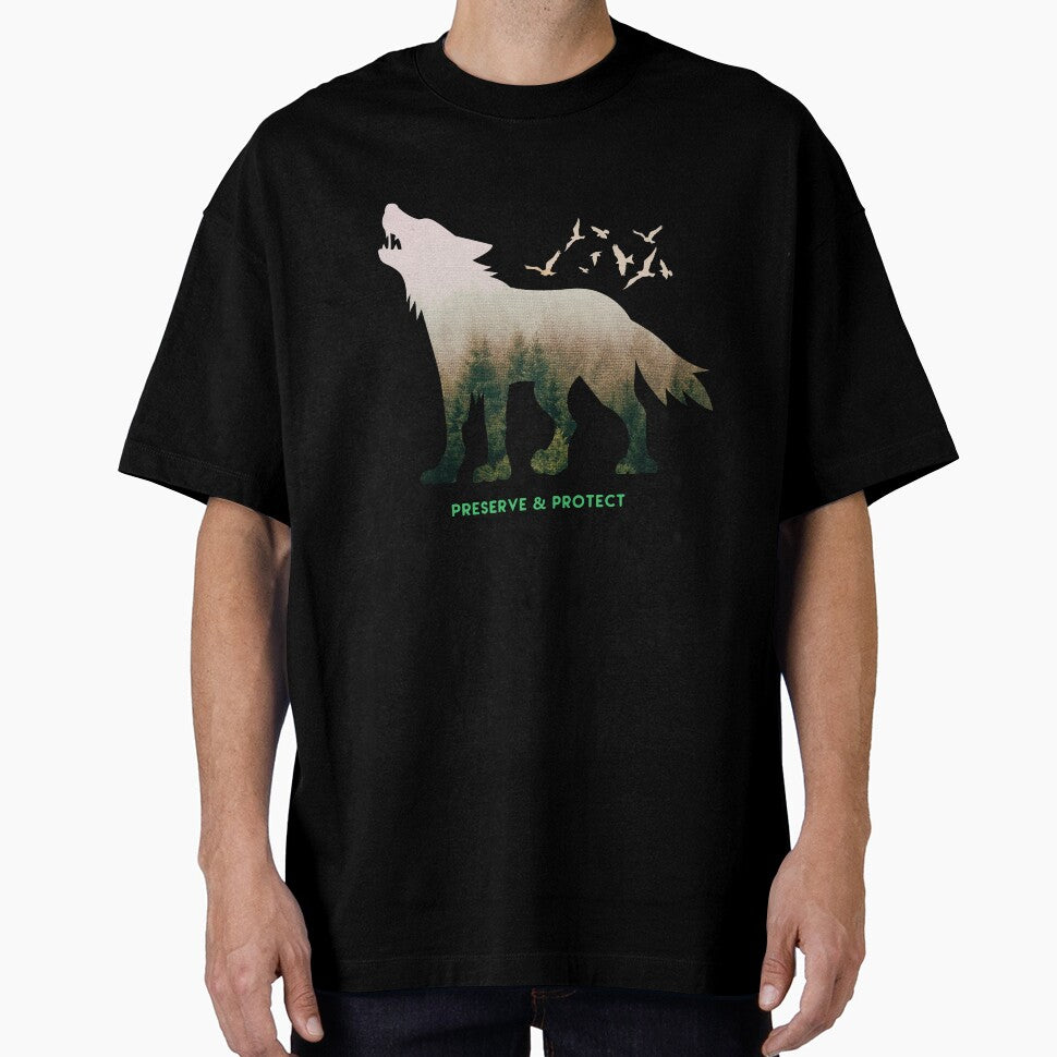 Preserve & Protect Vintage Wolf Nature Wildlife T-Shirt by BLake77777 Hoodie, Sweatshirt | BlankRebels.com (Image 1)