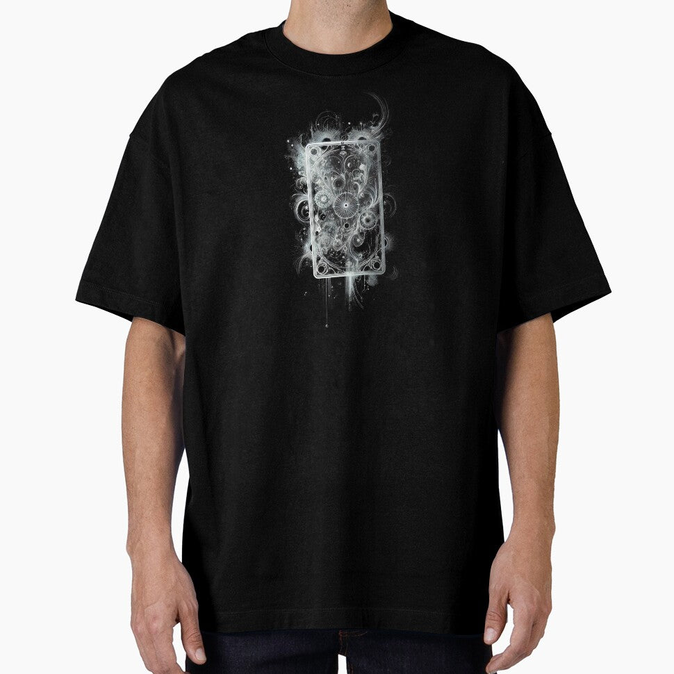 Ethereal Monochrome Tarot Card - Mystical Elegance by Blink Art Studio T-Shirts, Hoodie, Sweatshirt (Image 1)
