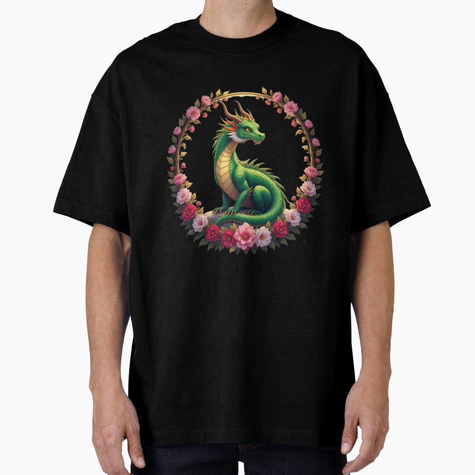 Dragon With Flowers Artwork by Planetporridge T-Shirts, Hoodie, Sweatshirt | BlankRebels.com (Image 1)