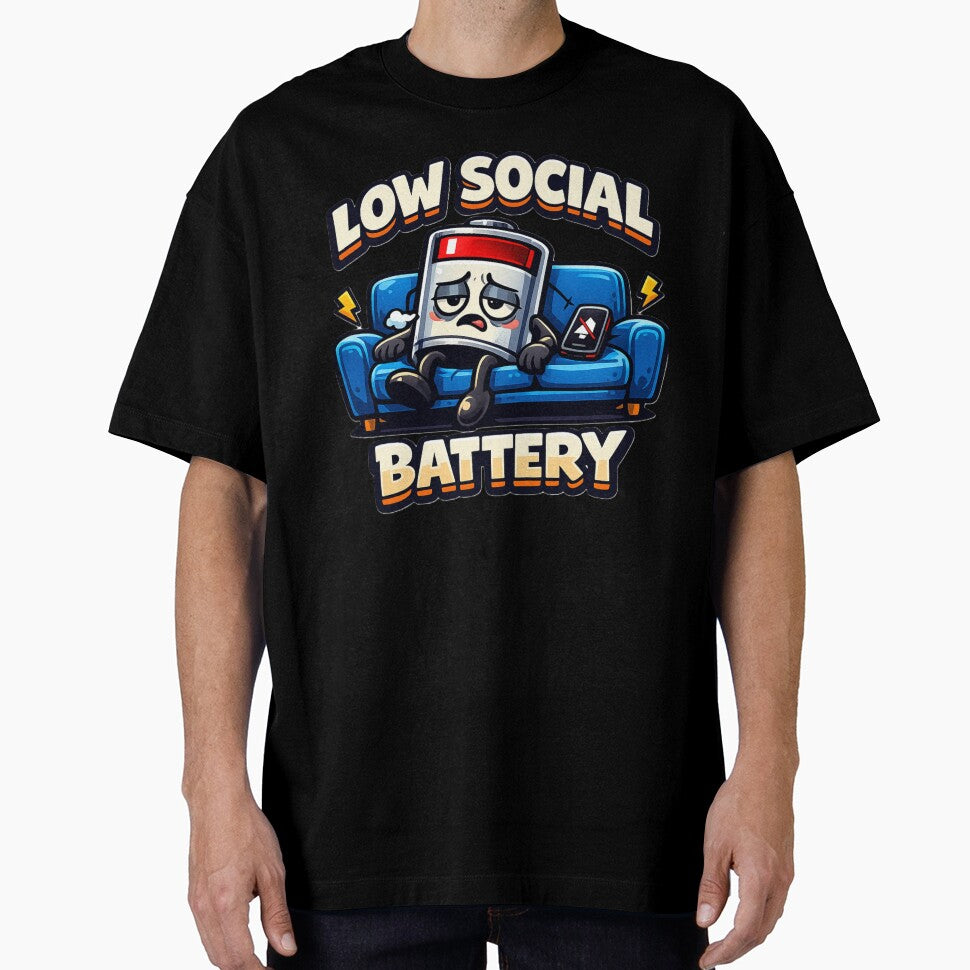 Low Social Battery Funny Introvert Shirt by EventDrop