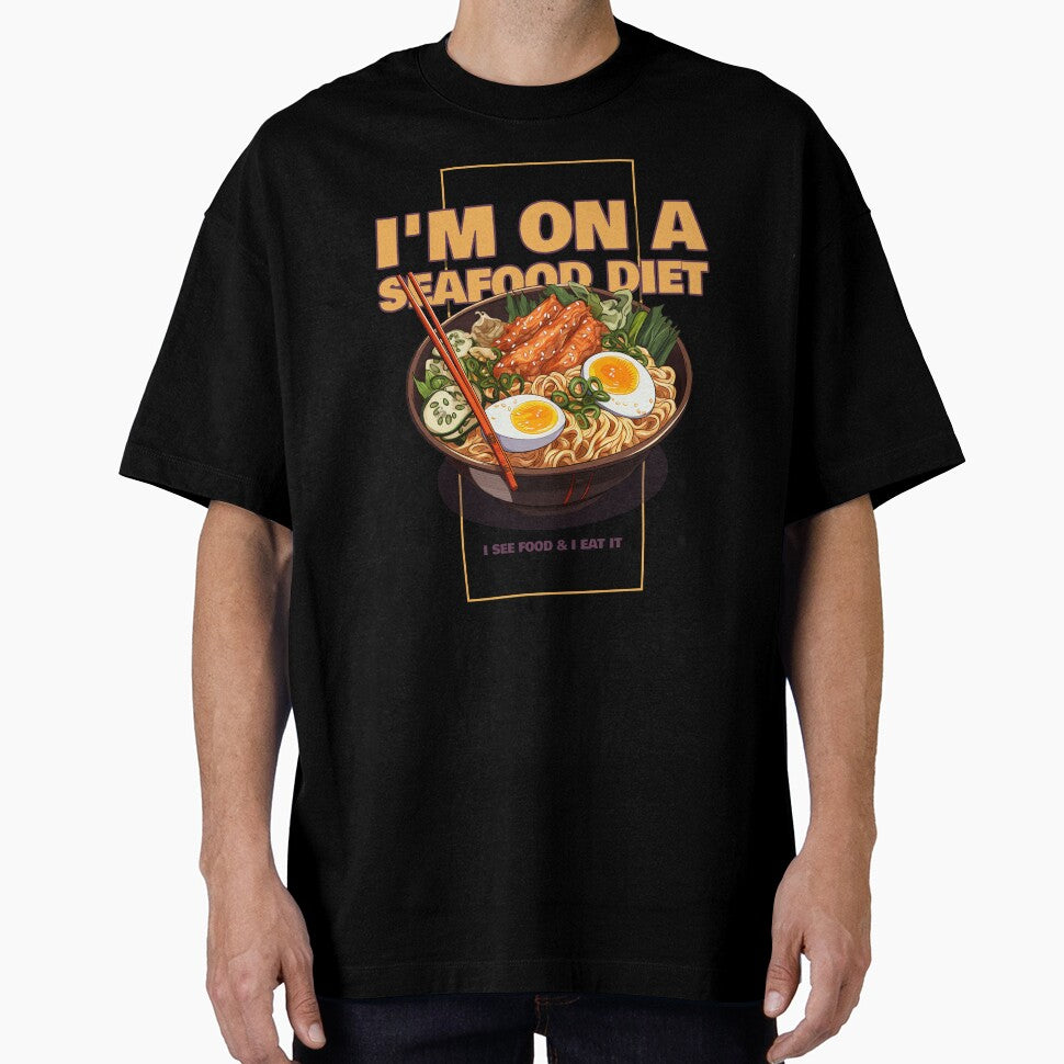 I'm on a Seafood Diet I See Food & I Eat It Food And Recipe T-shirt by LamountTees Hoodie, Sweatshirt (Image 1)