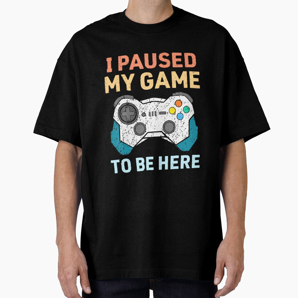 I Paused My Game To Be Here Gamer Gaming Controller by scottsurswab T-Shirts, Hoodie, Sweatshirt | BlankRebels.com (Image 1)