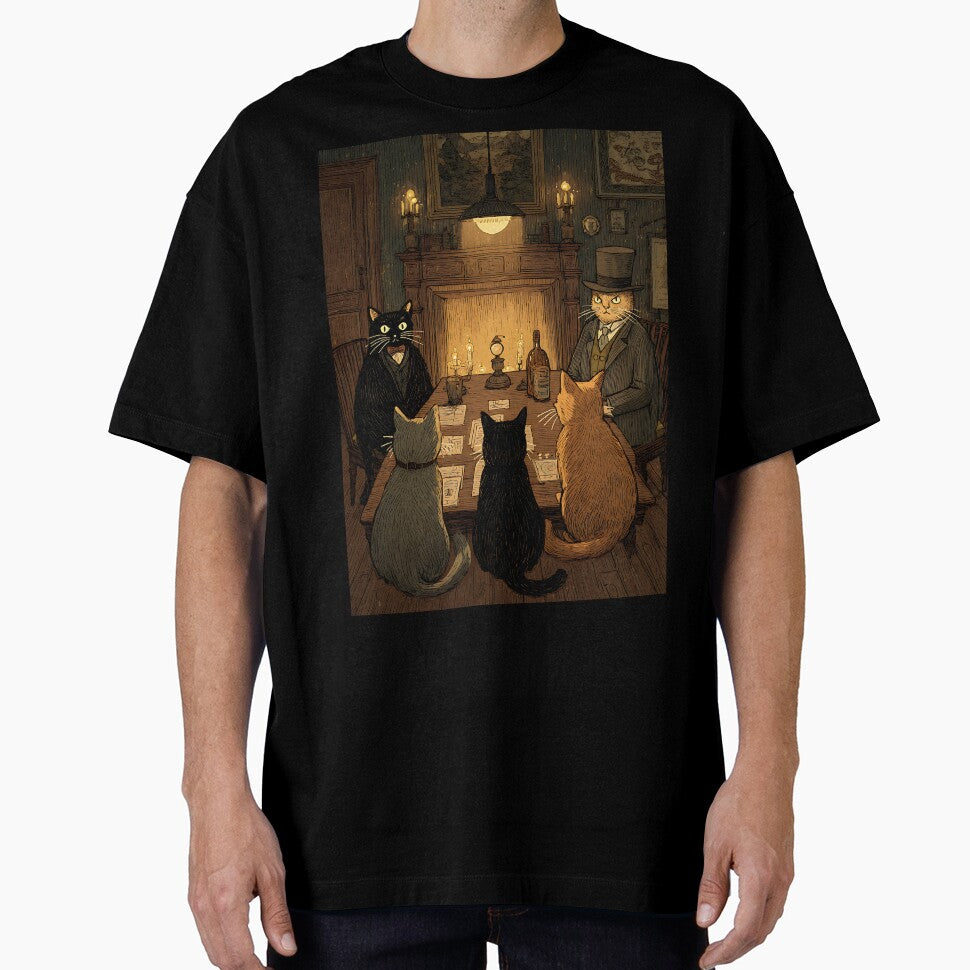 Dark Academia Art: Secret Society of Cats by bapupa T-Shirts, Hoodie, Sweatshirt | BlankRebels.com (Image 1)
