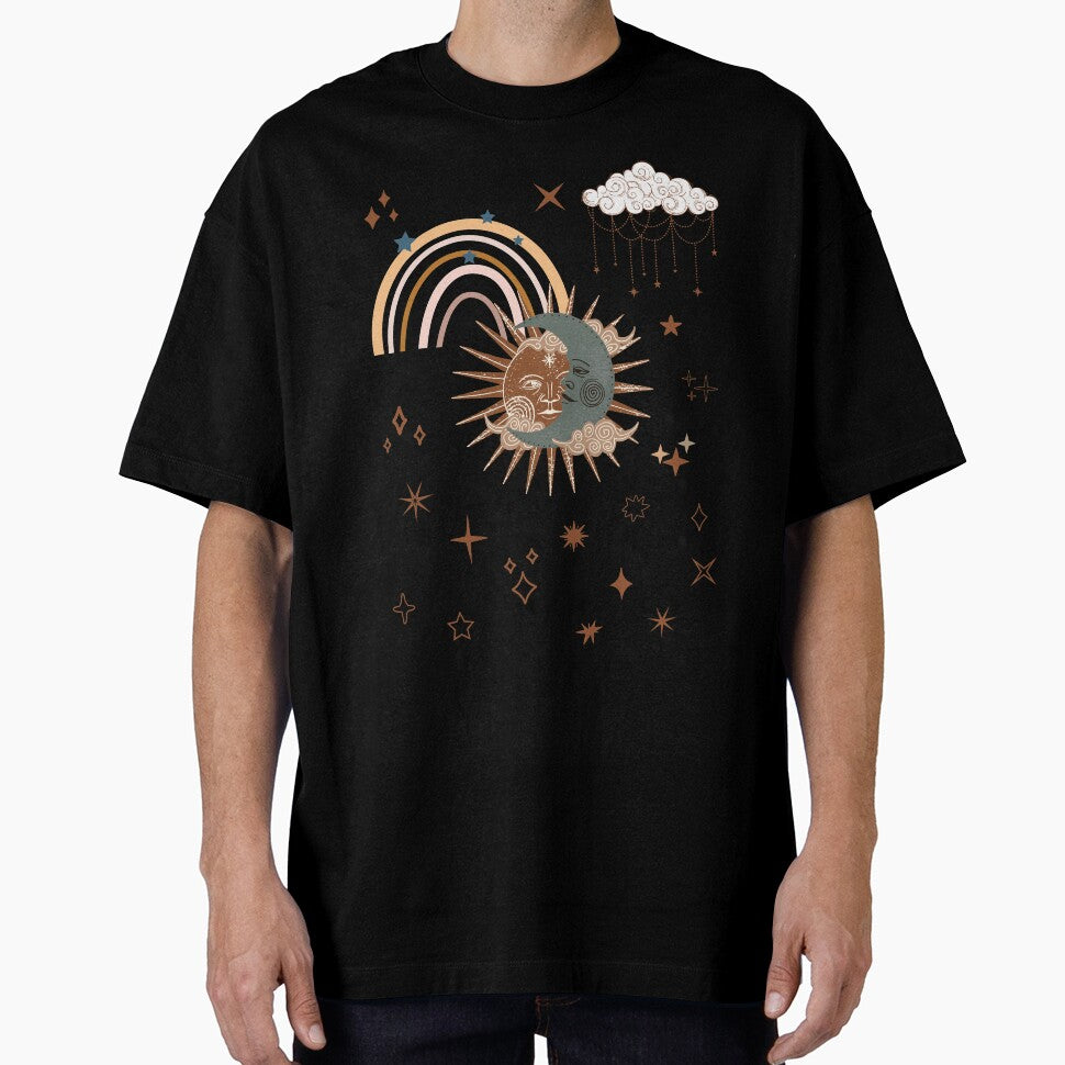 sun and moon celestial bohemian art by cutecrazytshirt T-Shirts, Hoodie, Sweatshirt | BlankRebels.com (Image 1)