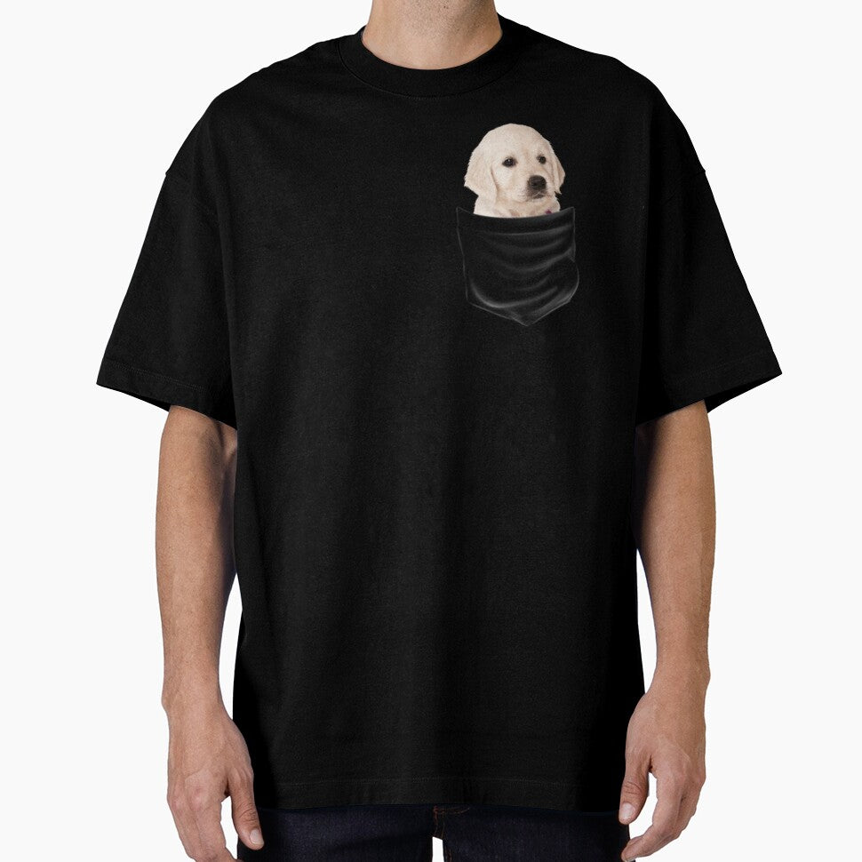 (For Dark Background) Golden In Pocket by More Cute Dogs T-Shirts, Hoodie, Sweatshirt | BlankRebels.com (Image 1)