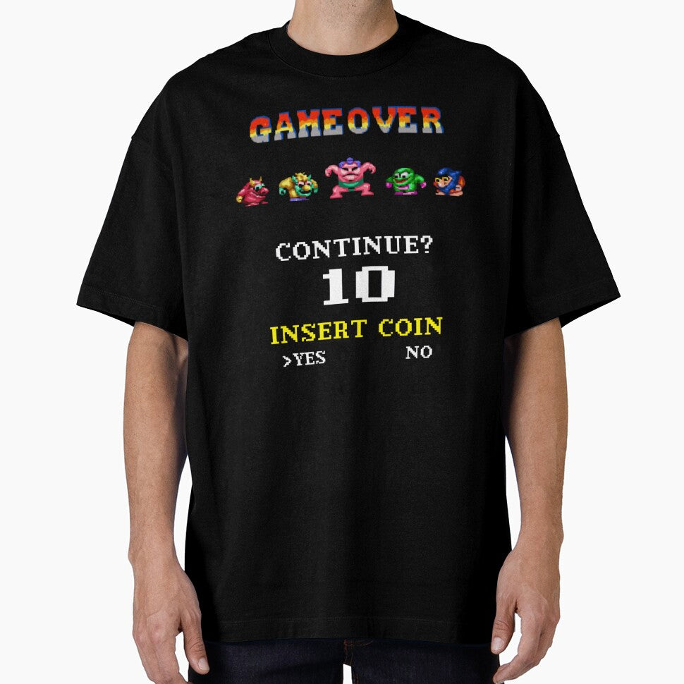 Vintage Retro Gaming - Game over Insert Coin Continue? by VZCreativeLab T-Shirts, Hoodie, Sweatshirt (Image 1)