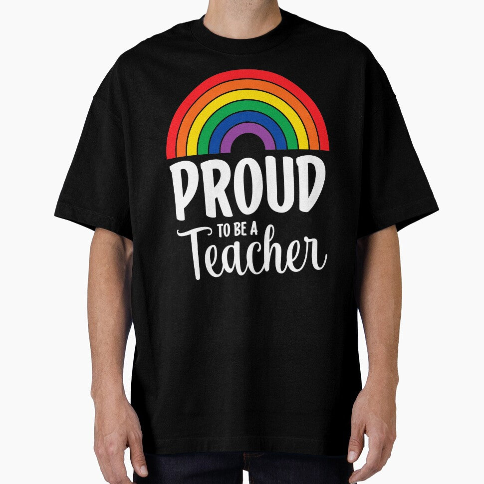 Rainbow Pride Proud To Be A Teacher by RoguePixel T-Shirts, Hoodie, Sweatshirt | BlankRebels.com (Image 1)
