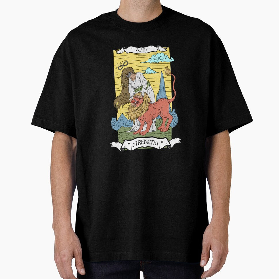 Tarot Card Strength VIII Occult Vintage Color by taaddison50 T-Shirts, Hoodie, Sweatshirt | BlankRebels.com (Image 1)
