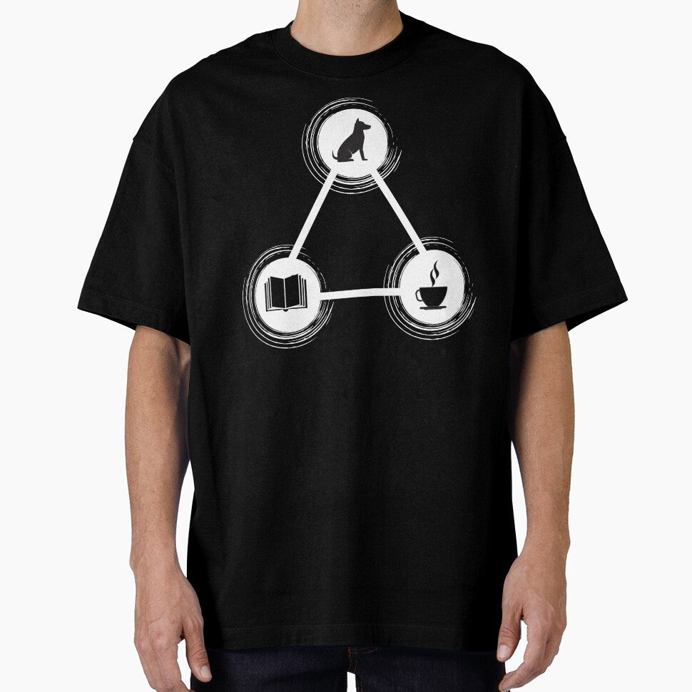 Coffe Dog Book Triangle by CecileMJ T-Shirts, Hoodie, Sweatshirt | BlankRebels.com (Image 1)