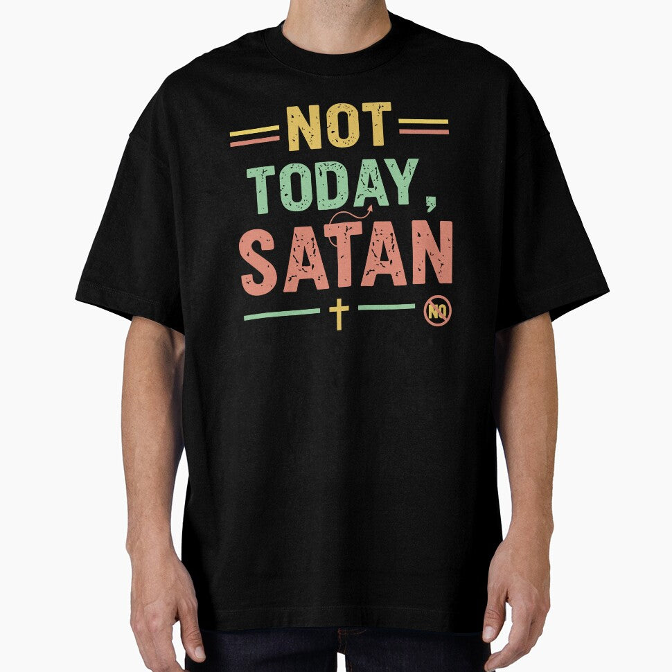 Not today satan - Sarcastic Quote Design by Merrko-Atelier