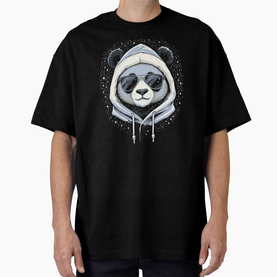 Chill Panda Winter Hoodie | Minimal Cool Christmas Panda Design by ColorSplash123 T-Shirts, Sweatshirt (Image 1)