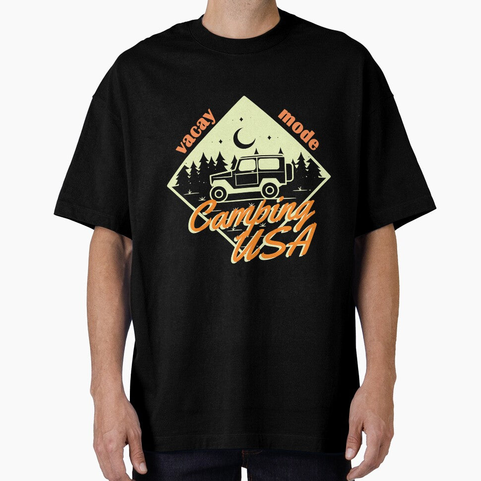 Vacay Mode Happy Camper Camping Usa by YesterDayCheck T-Shirts, Hoodie, Sweatshirt | BlankRebels.com (Image 1)