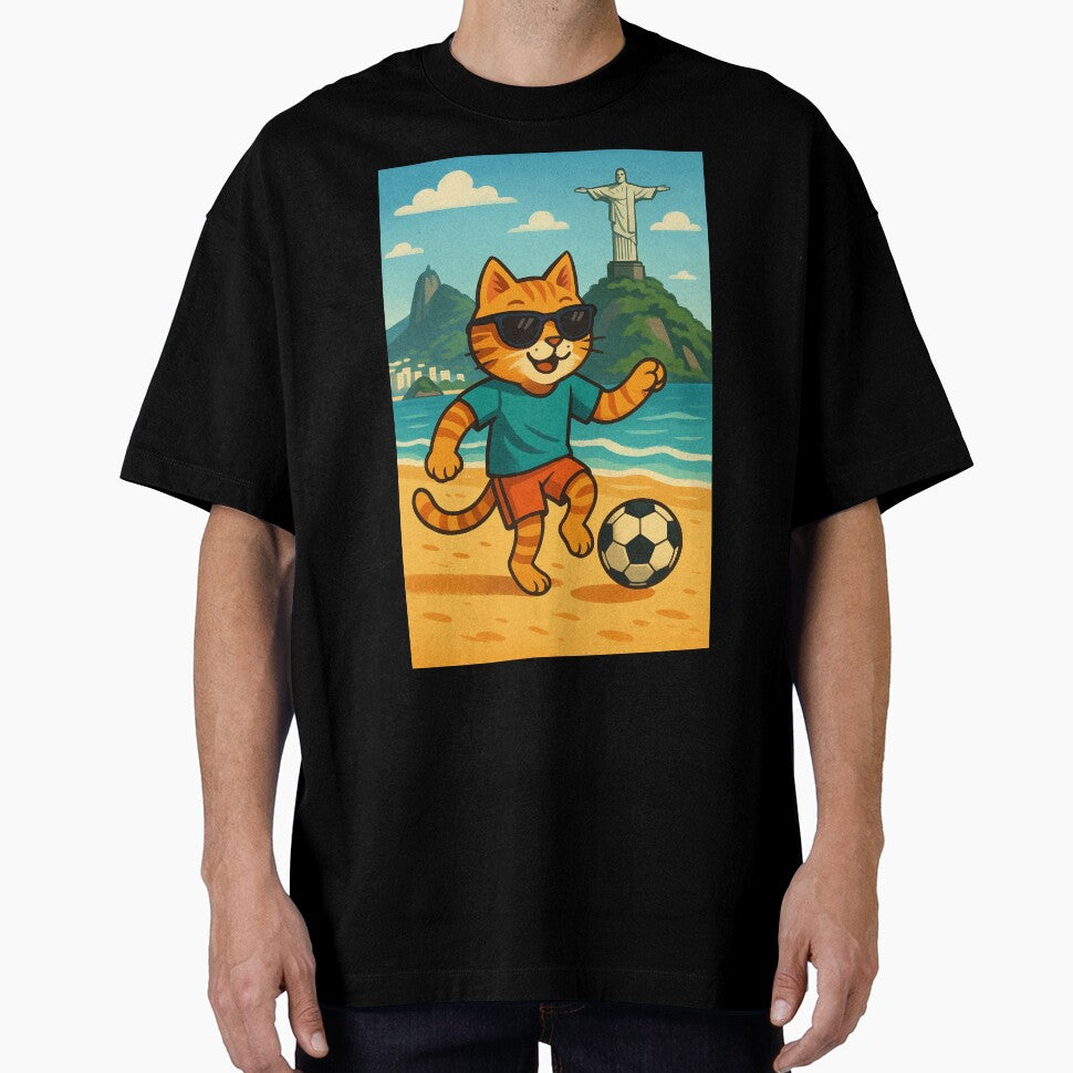 Cat playing football by HobbyTails
