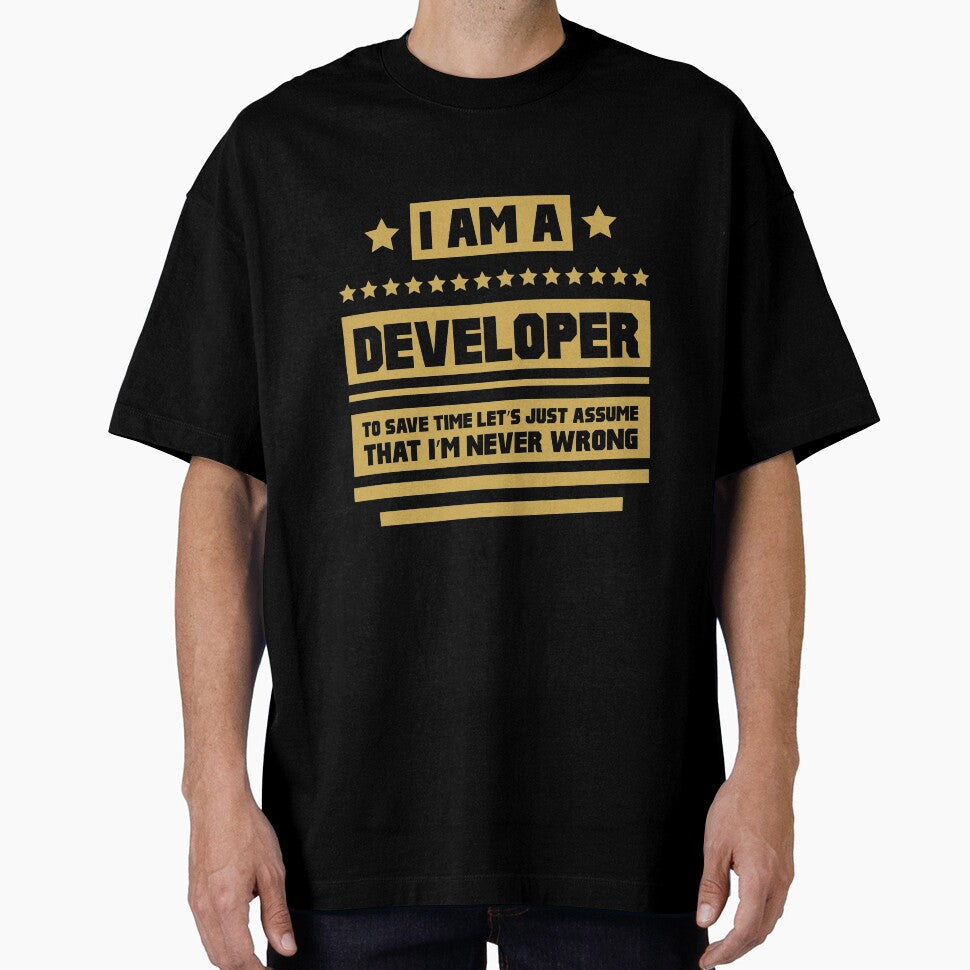 I Am A Developer - Developer Job Gift Funny by DiogoCalheiros T-Shirts, Hoodie, Sweatshirt | BlankRebels.com (Image 1)