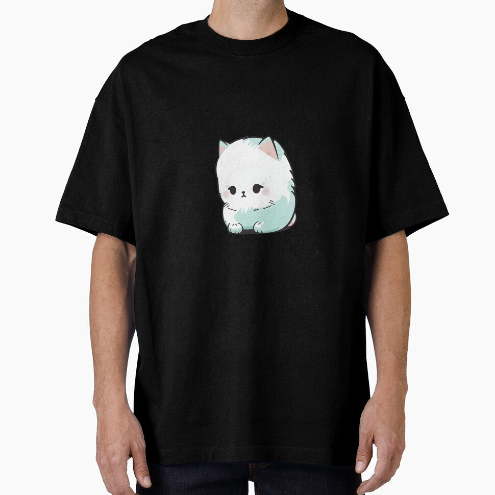 Cute sad baby white cat, japanese aesthetic by LorandQuest T-Shirts, Hoodie, Sweatshirt | BlankRebels.com (Image 1)