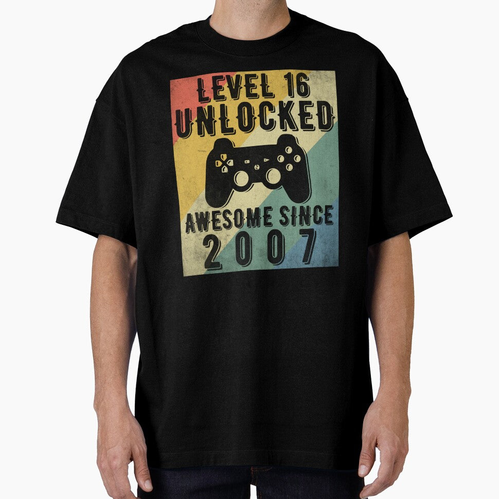 Level 16 Unlocked Video Gamer 16 Year Old 16th Birthday Boy by Teeloony T-Shirts, Hoodie, Sweatshirt (Image 1)