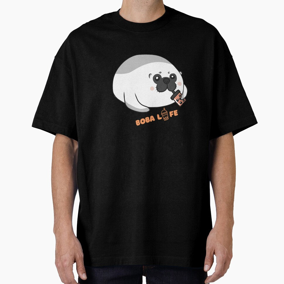 Cute Bubble Tea Lover Seal Boba Life by Artistusha T-Shirts, Hoodie, Sweatshirt | BlankRebels.com (Image 1)