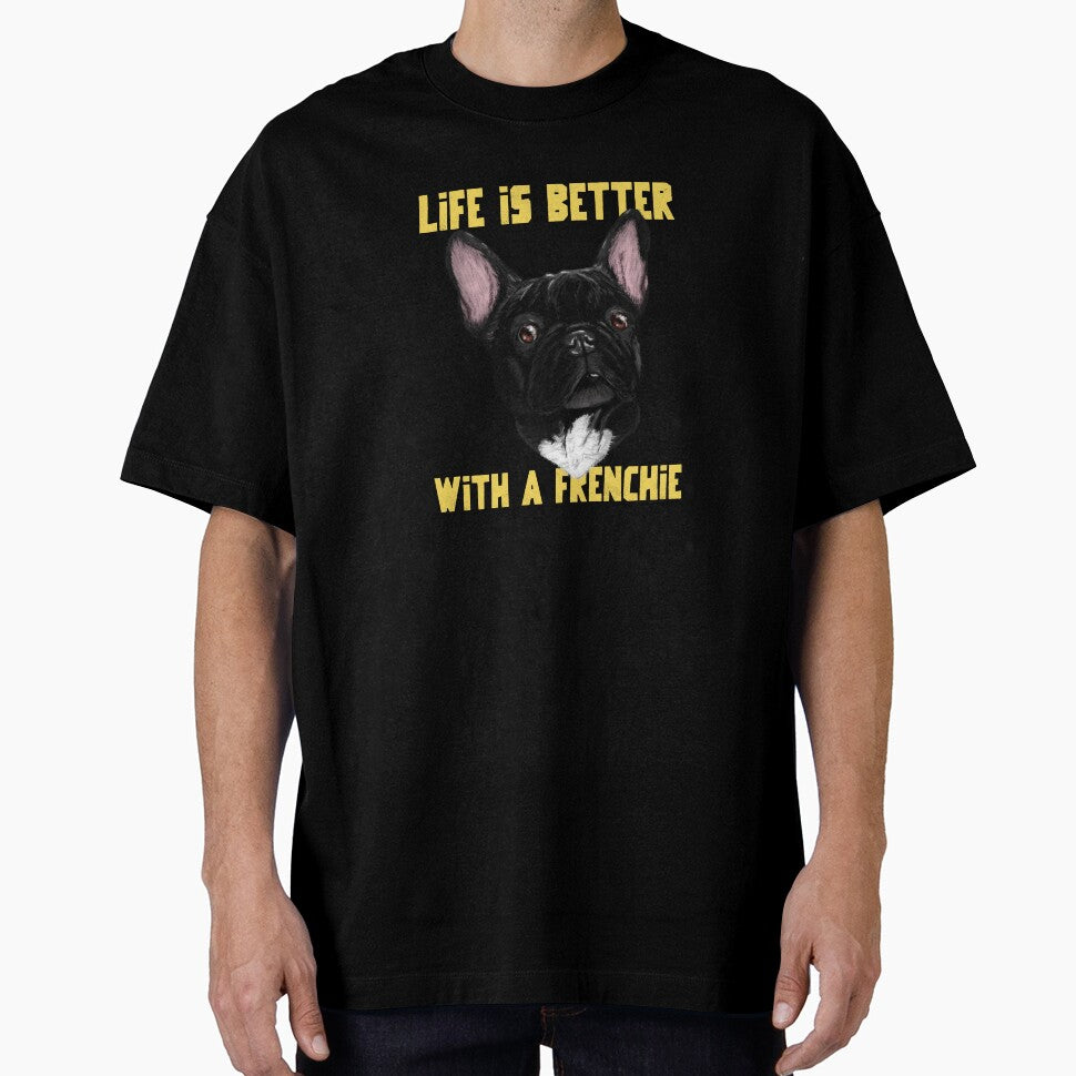 Life Is Better With A Frenchie Funny French Bulldog by Harmonick-Tees Hoodie, Sweatshirt | BlankRebels.com (Image 1)