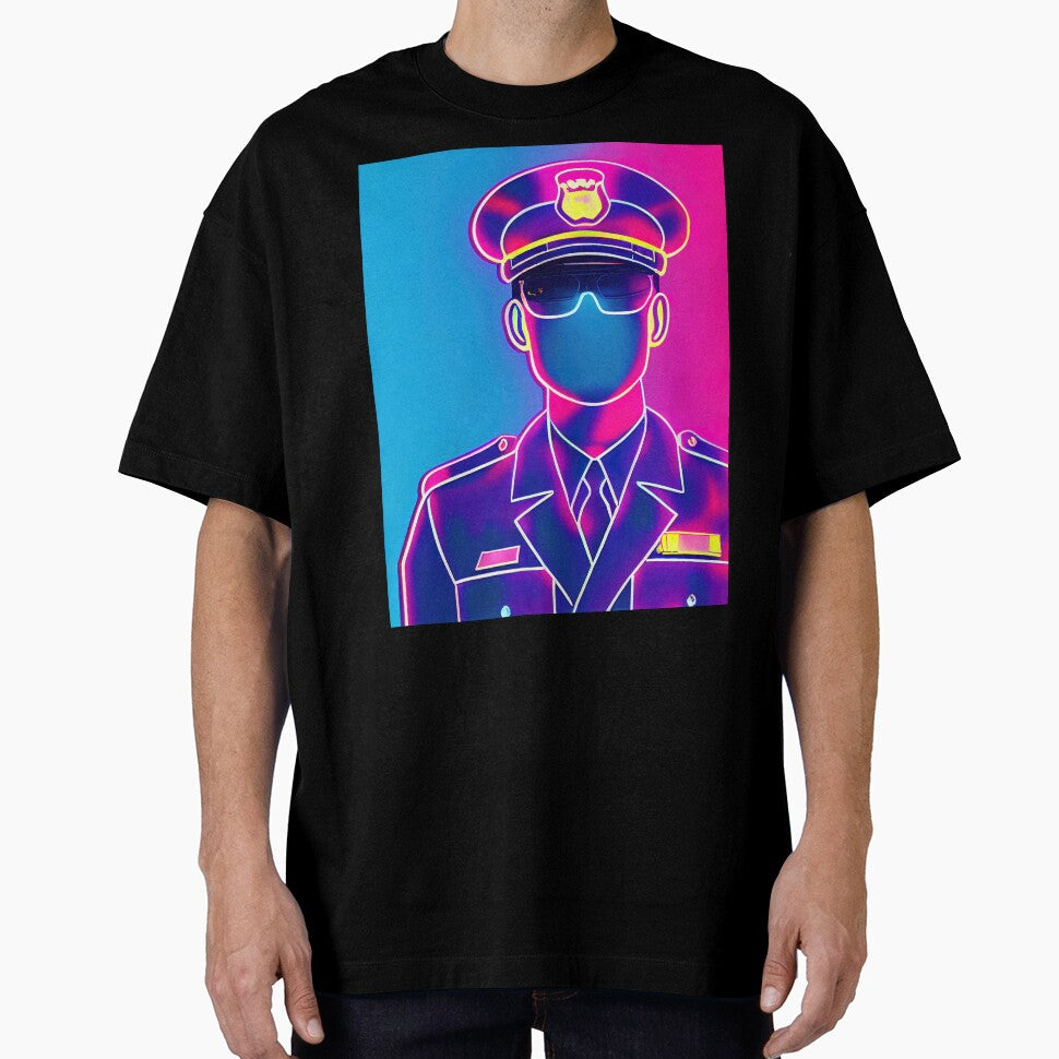 Police officer vaporwave by ComicsFactory T-Shirts, Hoodie, Sweatshirt | BlankRebels.com (Image 1)