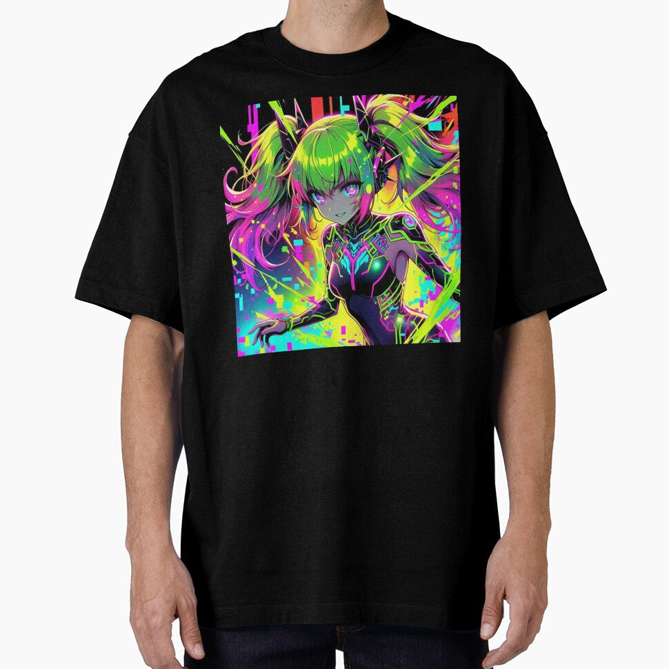 Cyber Drive: Neon Smile & Rainbow Glitch by RadaQueen